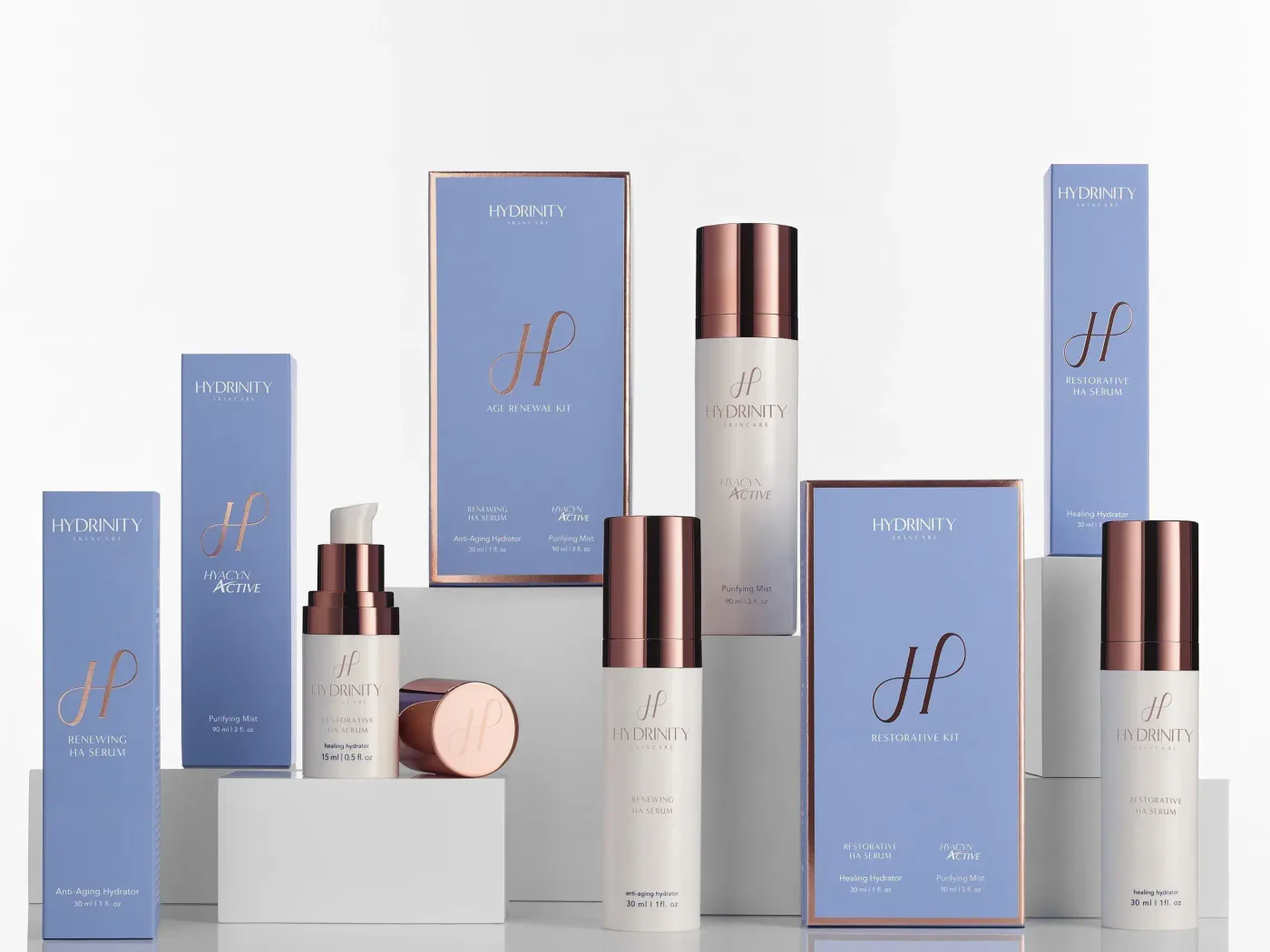 Hydrinity skincare product lineup included in the giveaway